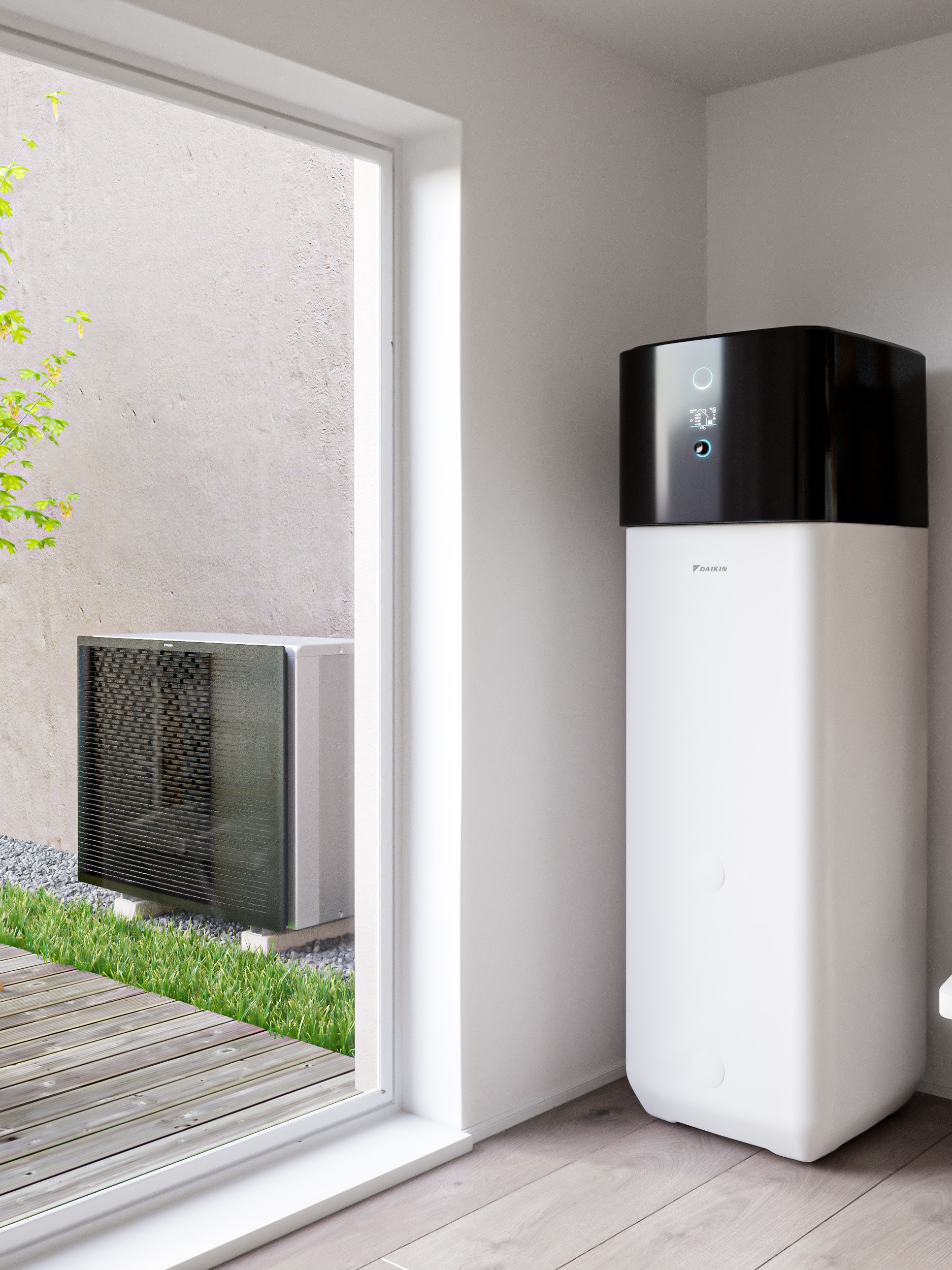 Systém tepelného čerpadla vzduch-voda Daikin Altherma s integrovaným zásobníkom